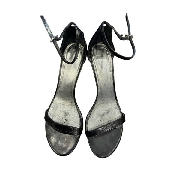 Stuart Weitzman Women’s 8.5 Black Open Toed High Heeled Shoes - Picture 4 of 9